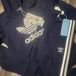 Boys Adidas Hoodie Sweatpants Set